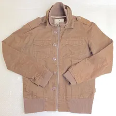 ウールリッチ/WOOLRICH　ミリタリージャケット/ブルゾン　メンズM　フルジップ＆ボタン 　茶 ◎3-02のサムネイル