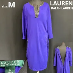 ラルフローレン/LAUREN RALPH LAUREN★スキッパーワンピース【M/青】ミニ/膝丈/バックファスナー/パーティードレス/dress◆TBA675