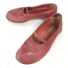 カンペール/CAMPER☆フラット/レザーシューズ【36/23.0/赤系/RED