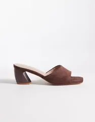 レイド レディース シューズ サンダル スエード ヒール RAID Saanvi block heeled mulesuedette Brown Suede ブラウン