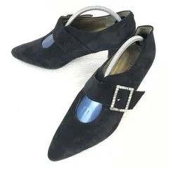 イヴサンローラン/Yves Saint Laurent★ポインテッドトゥパンプス/ストラップ【36.5/23.5/黒/BLACK】Shoes/pumps◆Q-218