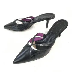 コールハーン/COLEHAAN★ポインテッドトゥミュール【6.5B/23.5/黒/BLACK】サンダル/パンプス/Shoes/mule◆Q-568