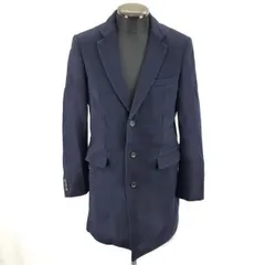 ジャーナルスタンダード★ウール/チェスターコート【メンズM/紺】内ポケット/シングル/3ボタン/JOURNAL STANDARD◆TBC37のサムネイル