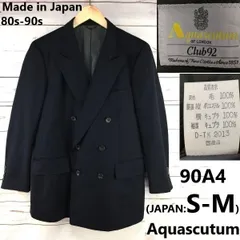 80s-90s/Vintage/日本製★アクアスキュータム/Aquascutum★ウール/紺ブレザー【90A4/メンズS-M】テーラードジャケット/アウター◆TM14-10のサムネイル