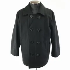 90s/日本製/Vintage★ニューヨーカー/WITTY★ウール/ショート丈Pコート【メンズM/黒】裏地キルティング/NEW YORKER◆BC729のサムネイル
