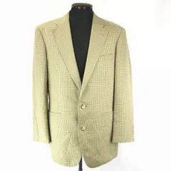 日本製★ラルフローレン★チェック柄ブレザー/テーラードジャケット【メンズL/ベージュ】シングルベント/CHAPS RALPH LAUREN◆BC486のサムネイル
