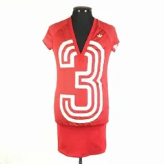 adidas★ワンピース/アメリカンフットボール型/NO.3【レディースS/赤】浜崎あゆみ/アディダス/アメフトジャージ/スポーツウェア◆TBF568のサムネイル