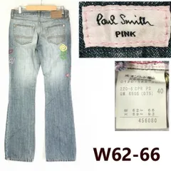ポールスミス ピンク★刺繍/ブーツカット/デニムパンツ【40/レディースL】ボタンフライ/Paul Smith PINK/ジーンズ/ズボン◆TBF419のサムネイル