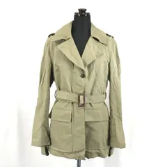 英国/イングランド製★春秋/ショート丈トレンチコート【レディースM程度/ベージュ】MADE IN ENGLAND/メーカー不明/スプリング◆BG250のサムネイル