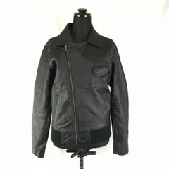 本革★レザー/ライダースジャケット【36/レディースS/黒】両サイドポケット/左胸ポケット◆BC937のサムネイル