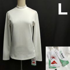 タグ付き新古品Everlin StudiosLYCRA × TENCEL/長袖ハイネック 高機能インナーシャツＴシャツ【レディースL/白】Tops/Shirt◆BJ134-b