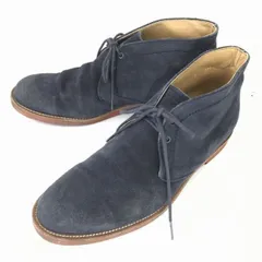 BEAMS/ビームス★スエード本革/レザーチャッカブーツ【27.0/紺系】◆WB62-2のサムネイル