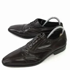 イタリア製★ヒューゴボス/HUGO BOSS★本革/スワールモカ【25.0/40/茶】ロングノーズ/ドレスシューズ/ビジネス◆D-53のサムネイル