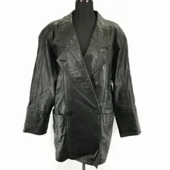90s/Vintage★シエルアン/CIEL-UN【レディースM】牛革/レザーコート 重厚な本革 アウター/ジャケット /黒◆TBC152のサムネイル