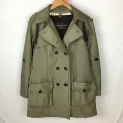 Abahouse/アバハウス　シルク入り　トレンチコート【2/レディースM/オリーブ】ボアライナー付き　管NO.TA12-3のサムネイル