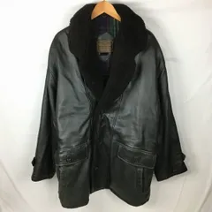 WING WHIR　羊革/シープスキン/レザージャケット【メンズL/黒】アウター/ブルゾン　コート　訳あり特価　管NO.TA10-23