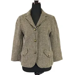 日本製★La TOTALITE/トータリテ★ツイード/テーラードジャケット【レディースM程度/茶/brown】シングルジャケット/総裏地/Jacket◆BJ139-bのサムネイル