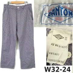 フランス製/Vintage★Danton/ダントン★ワークパンツ【メンズL程度/股下75cm/紫/purple】千鳥柄ズボン/ボトムス/Pants/Trousers◆BJ144-bのサムネイル