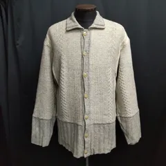 90s/Vintage/日本製★2nd Booth/LAUTREAMONT MEN★襟付きカーディガン【メンズFREE/グレー】ロートレアモン/Tops/knit/SWEATER◆BJ146-eのサムネイル