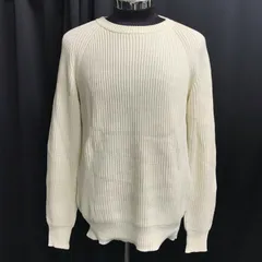 FREAK'S STORE【フリークスストア】 ニットセーター【38/メンズM/白系/white/コットン】クルーネック/Tops/sweater/knit◆BJ151-eのサムネイル