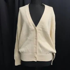 UNITED COLORS OF BENETTON/ベネトン★コットンカーディガン【48/レディースL程度/アイボリー/ivory】Tops/sweater◆BJ152-gのサムネイル