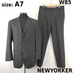 未使用級✨ NEW YOKER A7相当 スーツ 3ピース ワイドパンツ - メルカリ