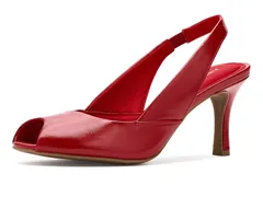 アンクライン レディース シューズ ヒール Anne Klein Jovi Red Crinkle レッドのサムネイル