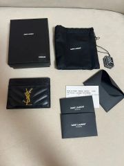 春カラー♡本物付属品有SAINT LAURENTカードケースYSLロゴ ミモザ 