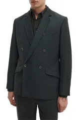 ラグアンドボーン メンズ アウター ジャケット・ブルゾン ウール ブレザー rag bone Butler Double Breasted Wool Blend Blazer Charcoal Gre