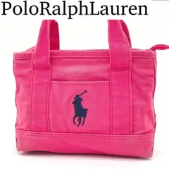 【良品】RalphLauren トートバッグ ミニトート キャンバス ホースロゴ