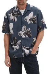 ラグアンドボーン メンズ トップス シャツ フラワー柄 フラワー rag bone Avery Floral Camp Shirt Navy ネイビーのサムネイル
