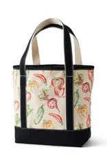 ランズエンド レディース バッグ プリント Lands End Medium Print 5 Pocket Open Top Canvas Tote Bag Vegetable MultiNaturaのサムネイル