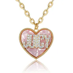 ジューシークチュール レディース アクセサリー ネックレス・チョーカー レース Juicy Couture JUICY Heart Pendant Necklace GoldTone with Pinのサムネイル