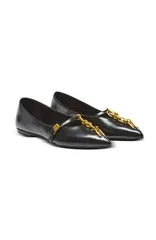 バルマン レディース シューズ パンプス Balmain Shiny lambskin Sync ballet flats Black ブラックのサムネイル