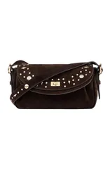 サンドロ レディース バッグ スエード SANDRO LE MAMBO JANYStudded suede bag Black Brown ブラックのサムネイル