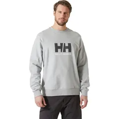 ヘリーハンセン メンズ アウター パーカー・スウェット シャツ ロゴ Helly Hansen Logo Crew Sweatshirt 20 Mens Grey Melange グレーのサムネイル