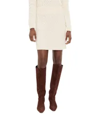 セセ レディース ボトムスカート ミニット CeCe Cable Knit Mini Skirt Vanilla