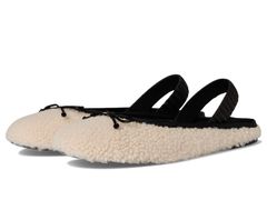スチュアート ワイツマン レディース シューズ サンダル Stuart Weitzman Prima Bow Shearling Slingback NaturalBlack ブラック