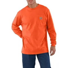 カーハート メンズ トップス Tシャツ Carhartt K126 Loose Fit Workwear PocketShirt Long Sleeve Factory Seconds Brite O