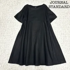 JOURNAL STANDARD ジャーナルスタンダード コットンリネン Aラインフレアワンピース ブラックのサムネイル