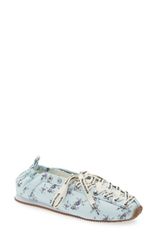 ガニー レディース シューズ パンプス レース Ganni Sporty LaceUp Ballerina Flat Iced Aqua アクア
