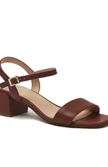 ランズエンド レディース シューズ ヒール サンダル レザー Lands End Essentialeather Block Heel Sandals Cognacのサムネイル