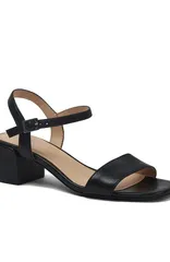 ランズエンド レディース シューズ ヒール サンダル レザー Lands End Essentialeather Block Heel Sandals Black ブラックのサムネイル