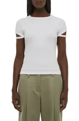ヘルムート ラング レディース トップス シャツ Helmut Lang Raglan Sleeve Rib TShirt Optic White ホワイトのサムネイル