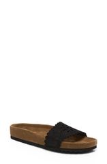 Free People Women's Shoes Sandals Free People Shore Slide Sandal Black Suede