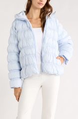 Zellall Women's Outerwear Jacket/Blazer Gathered Zellall Overuched Jacket Blue Ancient Blue