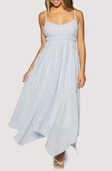 ロストアンドワンダー レディース トップス ワンピース マキシ Lost Wander Oasis Handkerchief Hemaxi Dress Light Blue ブルー