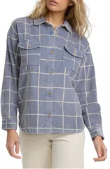 ビラボン レディース アウター ジャケット・ブルゾン コーデュロイ Billabong Fadeaway Corduroy Shacket Stone Blue ブルーのサムネイル