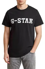 ジースター メンズ トップス Tシャツ コットン ロゴ グラフィック GSTAR Logorganicotton Graphic TShirt Black ブラックのサムネイル