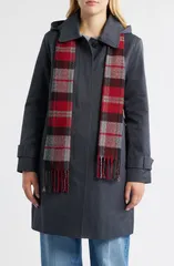 ロンドンフォグ レディース アウター ジャケット・ブルゾン コート London Fog Short Raincoat with Scarf Charcoal チャコールのサムネイル